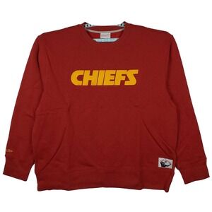 Kansas City Chiefs Mitchell & Ness NFL 3XL XXXL‎ Sweatshirt Cut Fabric Red NWT